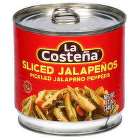 La Costena Jalapeno Peppers, Pickled, Sliced, 12 Ounce