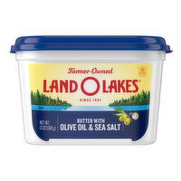 Land O Lakes Butter with Olive Oil & Sea Salt, Spreadable - 13 Ounce