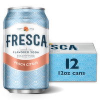 Fresca Peach Soda Cans - 12 Each