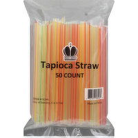 Poly King Straw, Tapioca, 50 Each