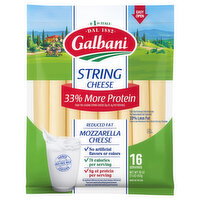 Galbani Reduced Fat Mozzarella String Cheese - 16 Ounce