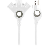 Philips EZGrip 3-Outlet Ext Cord 8ft White, 1 Each