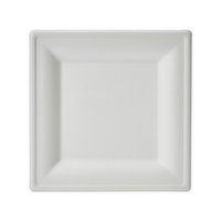 6 Inch Square Heavy Paper Plates, 125 Each