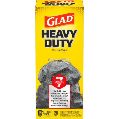 Glad Force Flex Black Drawstring