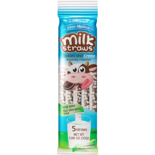 Milk Straws Cookies & Creme 5ct