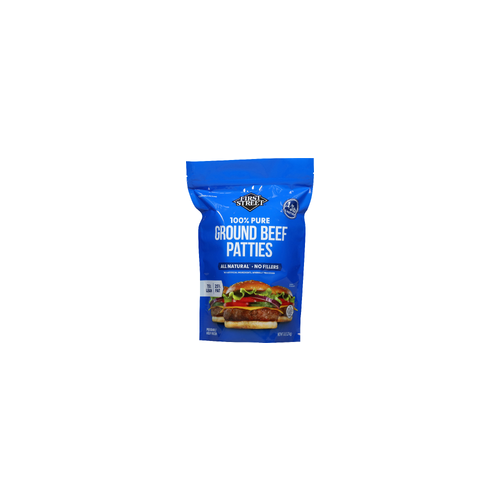 First Street Beef, Ground, 75/25, Patties