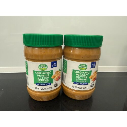 Sun Harvest Organic Crunchy Peanut Butter Spread
