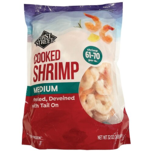 First Street HOS 61/70 Cooked Shrimp Tail On