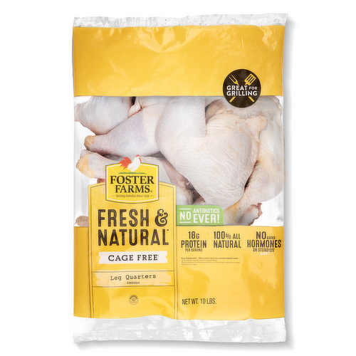Foster Farms Chicken, Leg Quarters, Fresh & Natural