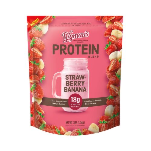 Wymans Strawberry & Banana Protein Blend