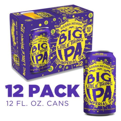 Sierra Nevada Beer, Big Little Thing Imperial IPA Craft Beer 12 Pack (12oz Cans)