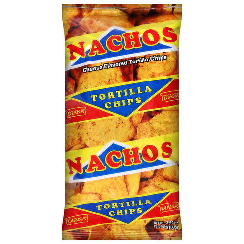 Diana Tortilla Chips, Cheese Flavored, Nachos