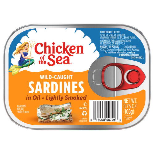 Chicken of the Sea Sardines in Oil Lightly Smoked Image 1 of 2