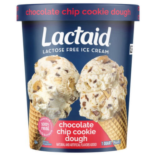Lactaid Ice Cream, Lactose Free, Chocolate Chip Cookie Dough
