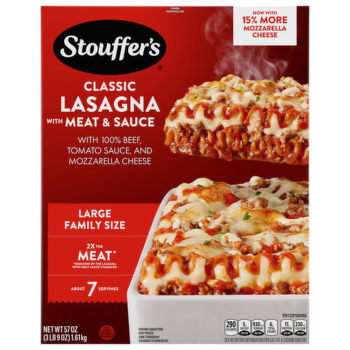 Stouffer's Classic Large Family Size Lasagna with Meat & Sauce Image 1 of 6