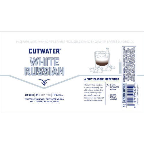 Cutwater Vodka, White Russian