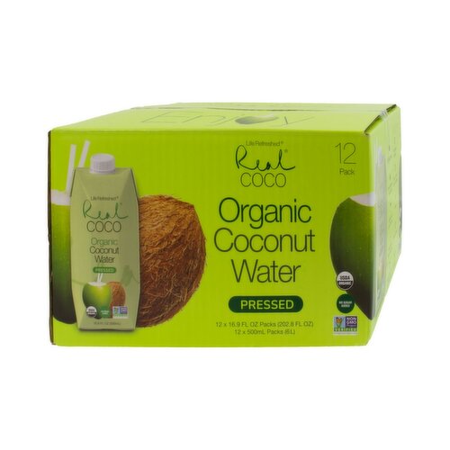 Real Coco Organic Pressed Coconut Water