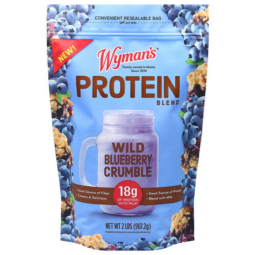 Wyman's Protein Blend, Wild Blueberry Crumble