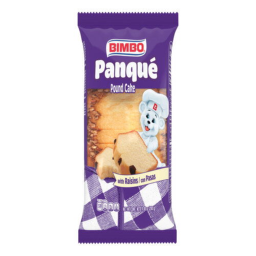 Bimbo Plain Pound Cake with Raisins, 9.88 oz
