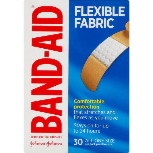 Band Aid Bandages, Flexible Fabric, All One Size