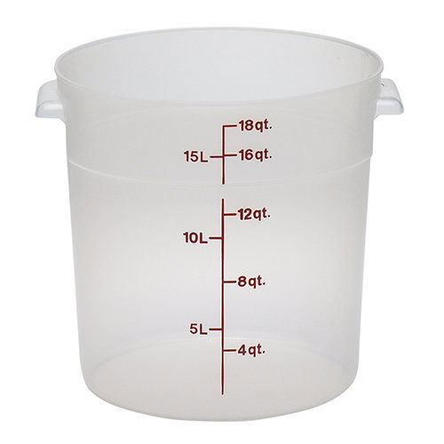 Cambro Round Translucent Food Container 18qt