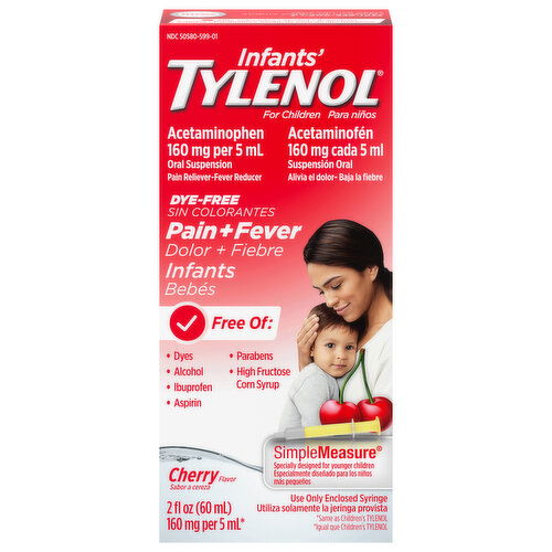 Tylenol Infants Cherry Flavor 160 mg Pain + Fever