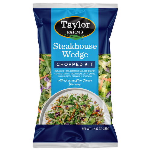 Taylor Farms Steakhouse Wedge Chopped Kit With Creamy Blue Cheese Dressing Image 1 of 4
