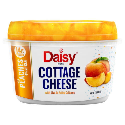 Daisy 4% Milkfat with Peaches Cottage Cheese