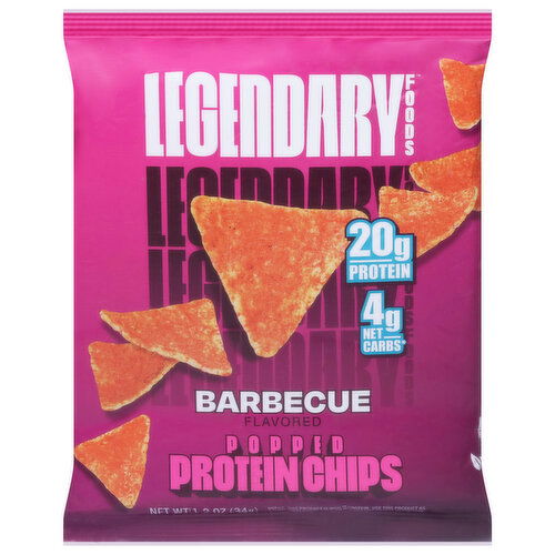 Legendary Foods Protein Chips, Barbecue Flavored, Popped