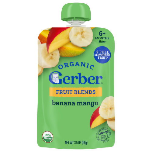 Gerber 6+ Months Sitter Banana Mango Fruit Blends Image 1 of 6