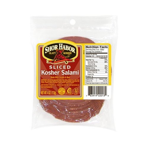 Shor Habor Sliced Kosher Salami, 4 oz