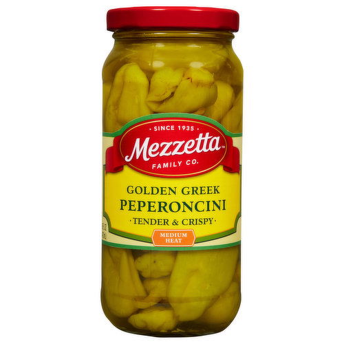 Mezzetta Peperoncini, Golden Greek, Medium Heat