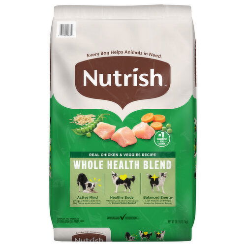 Nutrish Whole Health Blend Natural Adult Real Chicken & Veggies Recipe Food for Dogs