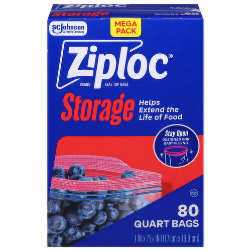 Ziploc Storage Quart Seal Top Bags Mega Pack