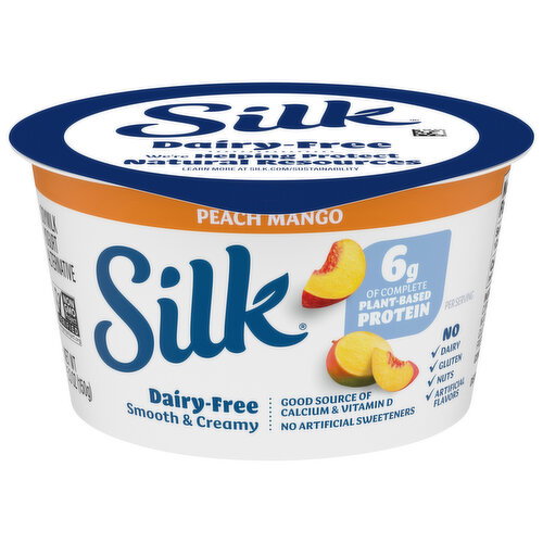 Silk Peach Mango Dairy Free Vegan Soy Milk Yogurt Alternative
