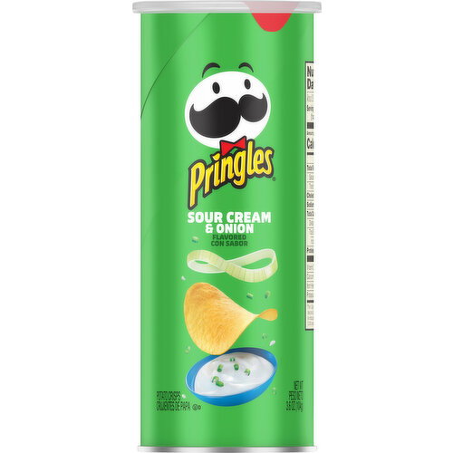 Pringles Potato Crisps, Sour Cream & Onion Flavored