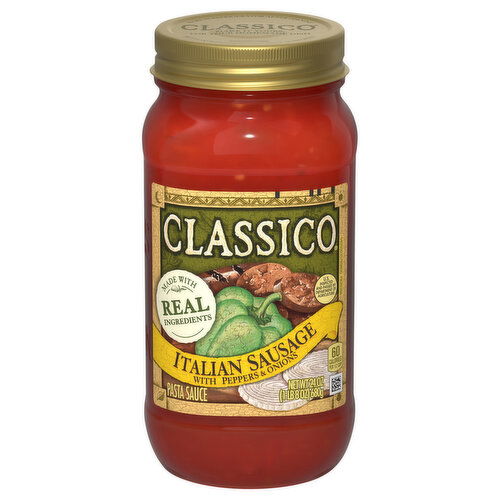 Classico Pasta Sauce, Italian Sausage with Peppers & Onions