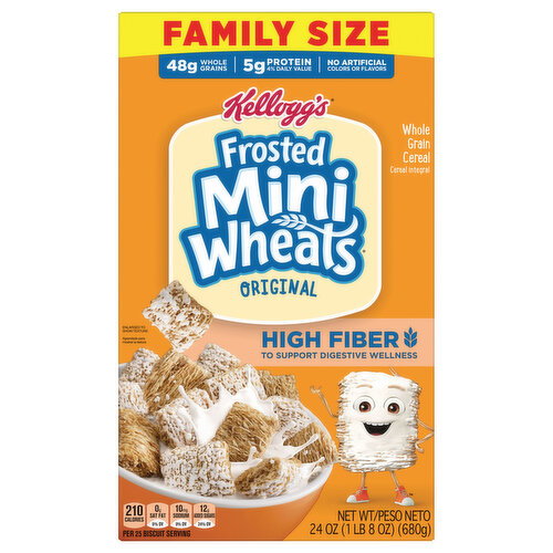 Frosted Mini-Wheats High Fiber Original Cereal Family Size Image 1 of 6
