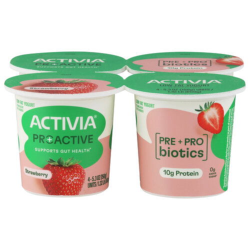 Activia Low Fat Strawberry Yogurt