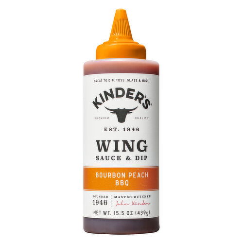 Kinder's Wing Bourbon Peach BBQ Sauce & Dip