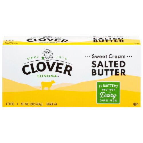 Clover Butter, Salted, Sweet Cream