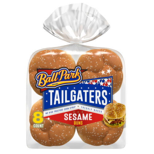 Ball Park Sesame White Buns, 8 count, 21 oz