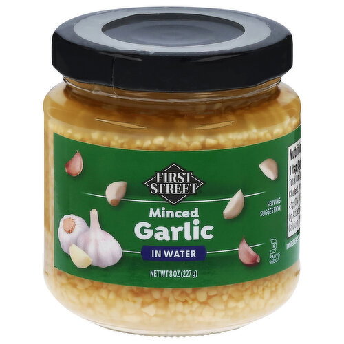 First Street Minced Garlic in Water Image 1 of 6