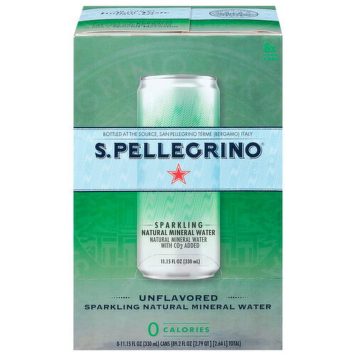 S.Pellegrino Sparkling Natural Unflavored Mineral Water