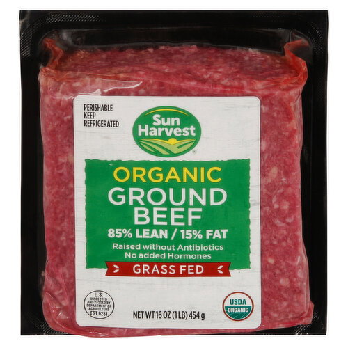 Sun Harvest 85%/15% Organic Ground Beef Image 1 of 6
