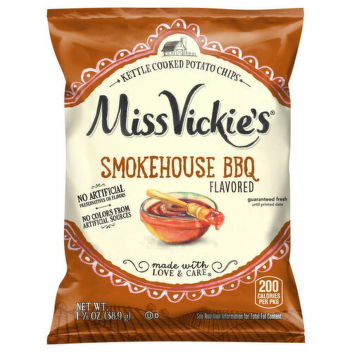 Miss Vickie's Kettle Cooked Smokehouse BBQ Flavored Potato Chips