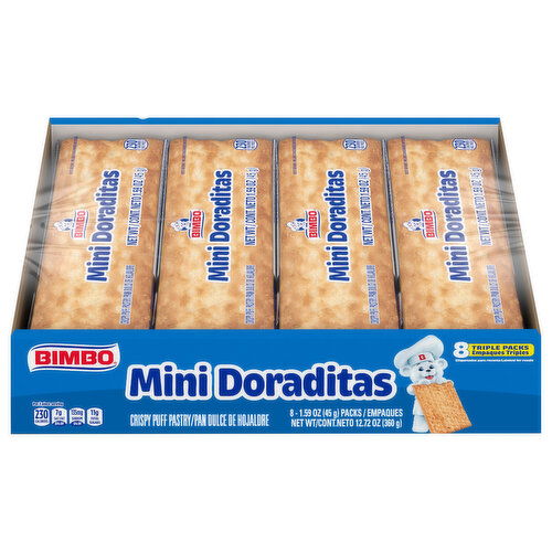 Bimbo Doraditas, Mini, 8 Triple Packs
