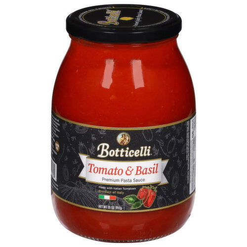 Botticelli Pasta Sauce, Premium, Tomato & Basil