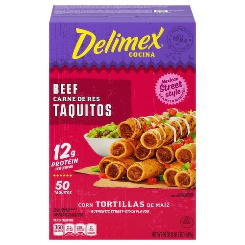 Delimex Mexican Street Style Beef Taquitos