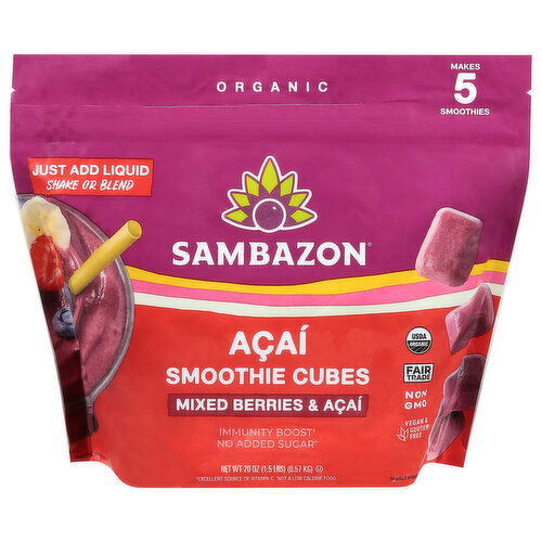 Sambazon Organic Mixed Berries & Acai Smoothie Cubes
